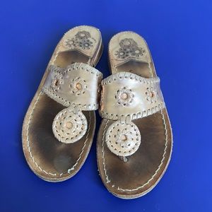 Jack Rogers Flat Sandal Rose Gold Sz 6